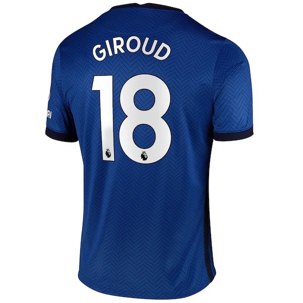 Maillot Football Chelsea NO.18 Giroud Domicile 2020-21 Bleu